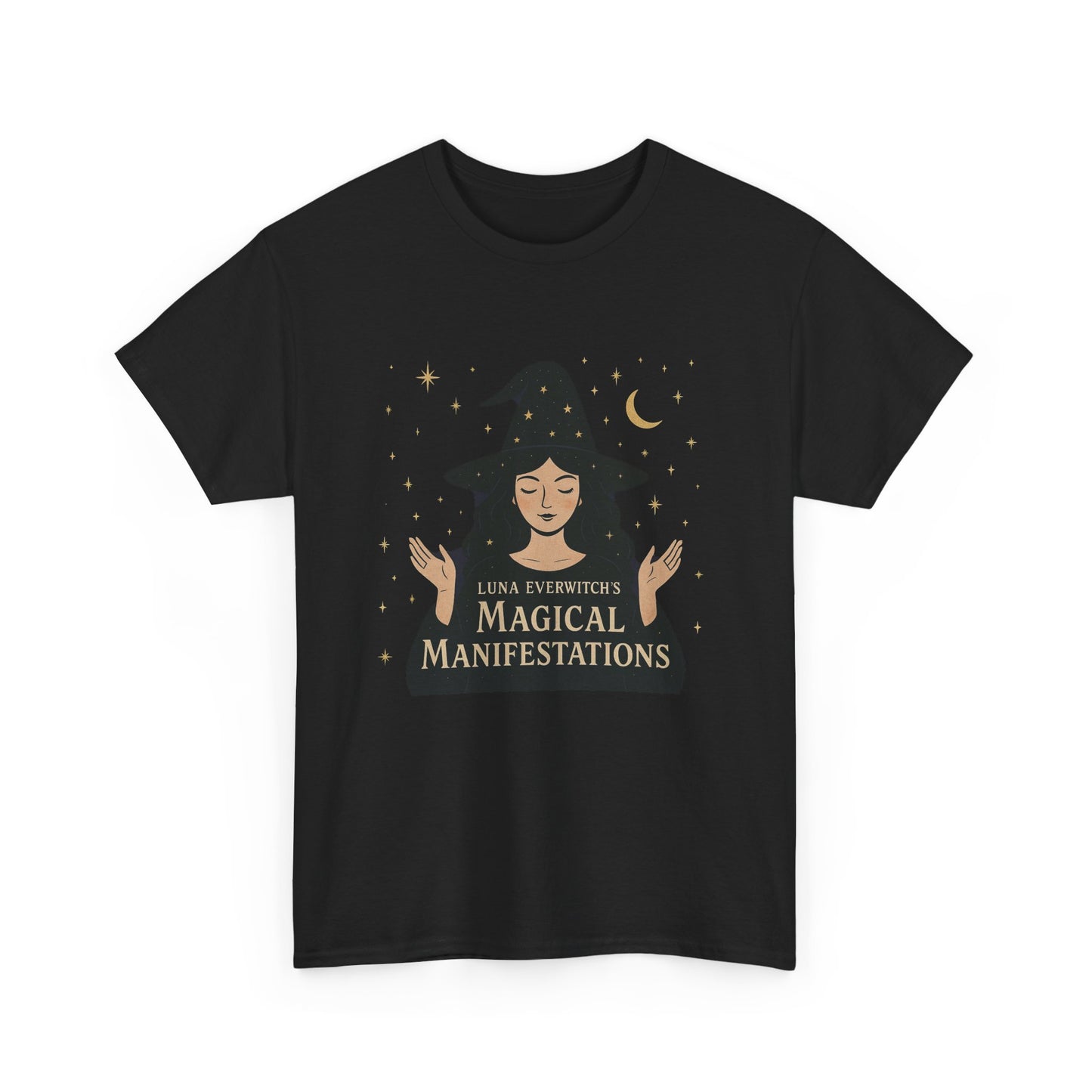 Luna Everwitch’s Magical Manifestations, Vintage Graphic Tee, Unisex Cotton Shirt, Autumn Vibes, Halloween Party Outfit, Comfortable Casual Wear, Perfect Gift