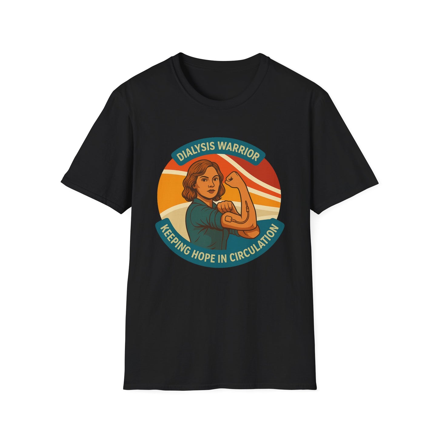 Dialysis Warriors Unisex T-Shirt, Keeping Hope in Circulation, Moonwoven by Luna, Awareness Apparel for Fighters, Chronic Illness Support