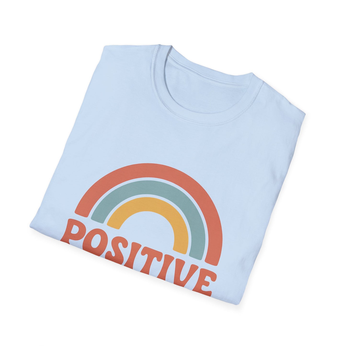 Retro "Positive Vibes" Rainbow Unisex , Graphic Tee