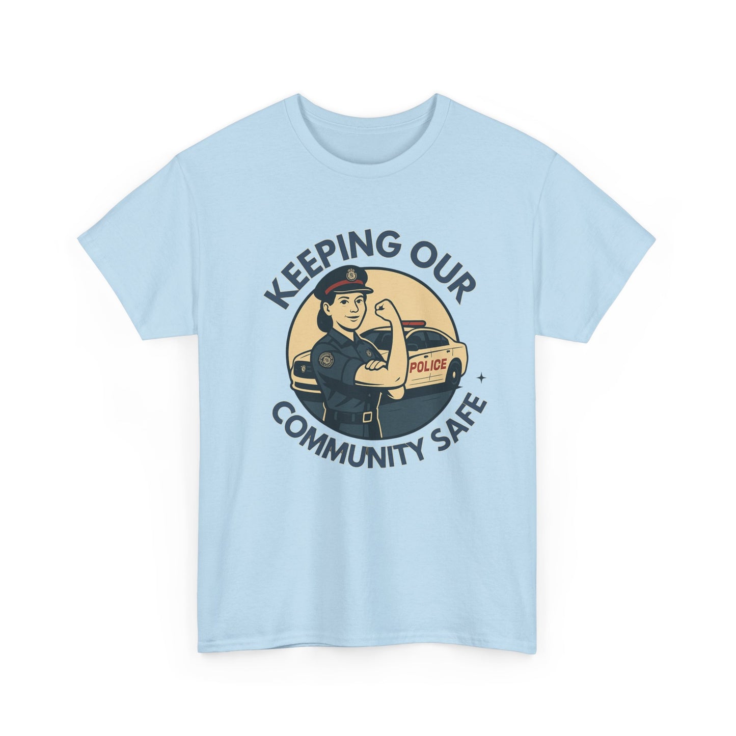 Police female, Community Protector Tee: Celebrate First Responders, Gift for Police Supporters, Law Enforcement Apparel, Casual Wear, Unique Gift Idea