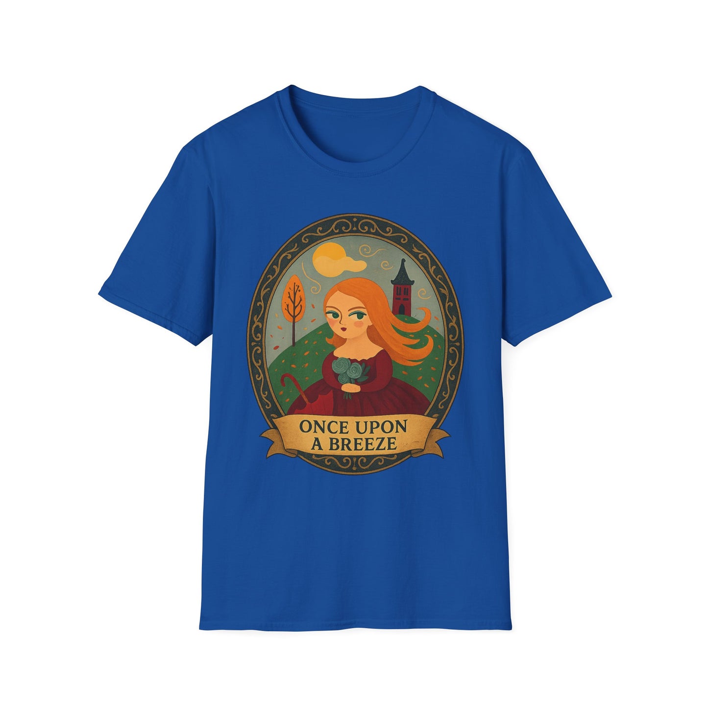Original Art, turned t-shirt .Once Upon A Breeze T-Shirt - Whimsical Fairytale Tee, Apparel for Lovers of Storybooks, Casual Wear