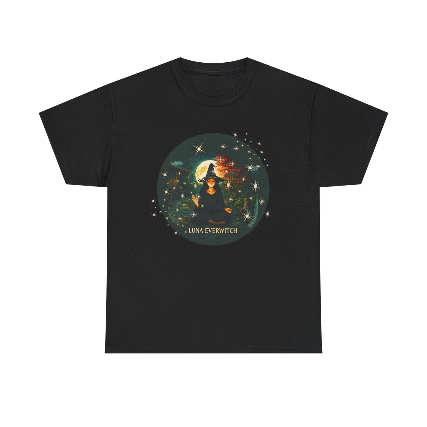 Backyard Manifestations with Luna Everwitch ,Heavy Cotton Tee, Unisex Starry T-Shirt, Celestial Aesthetic Shirt,