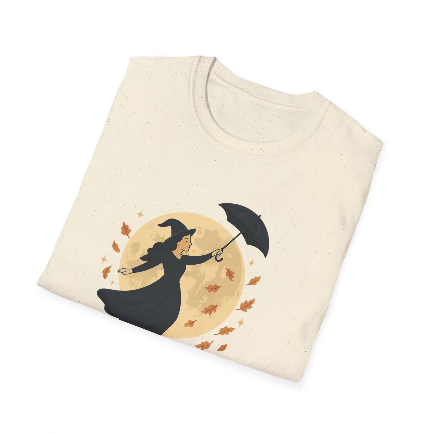 Moonlight & Autumn Whispers T-Shirt, Fall Fashion, Witch Theme Tee, Spooky Season Gift, Cozy Casual Wear, Halloween Outfit