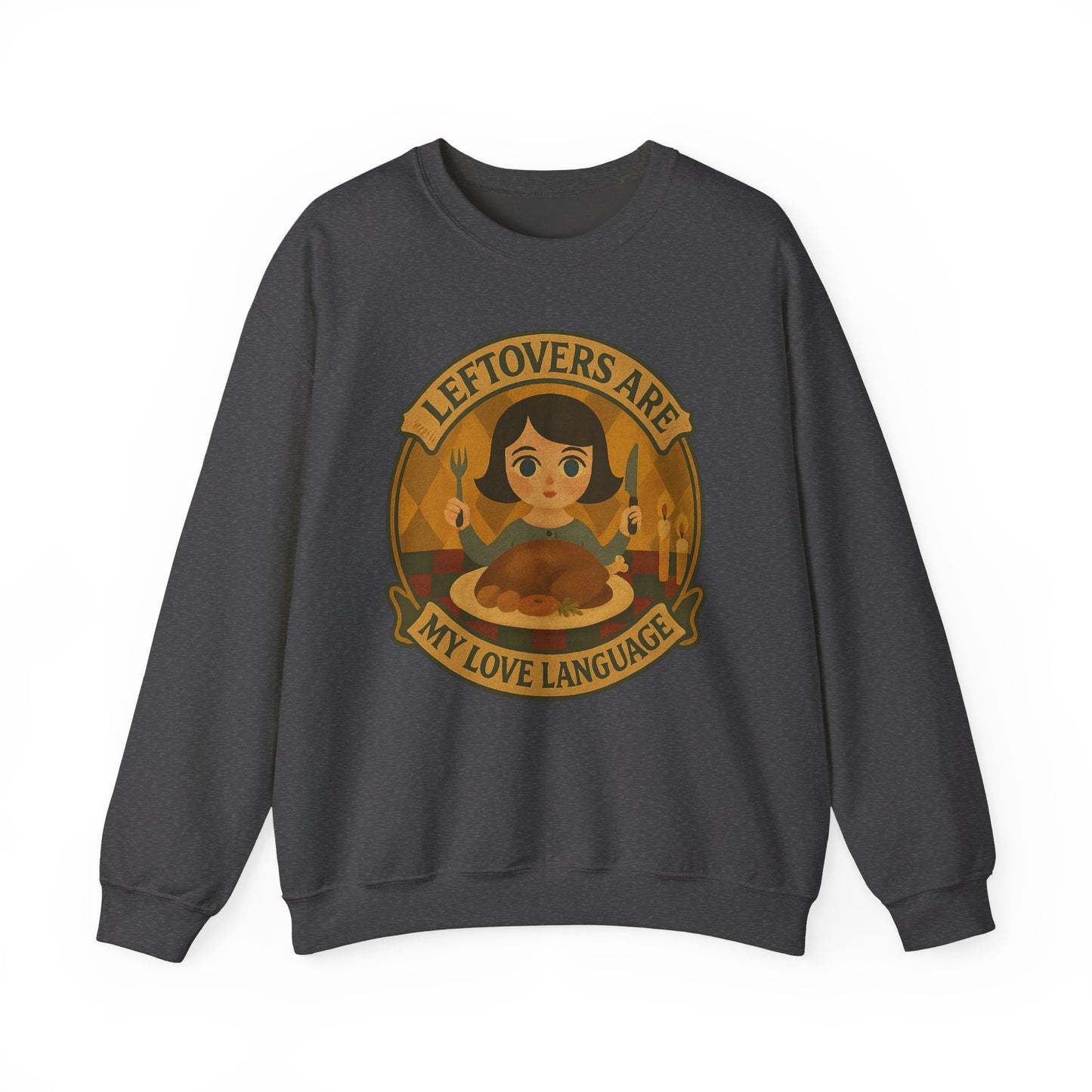 Leftovers Love Language Sweatshirt, Foodie Gift, Original Art Clothing, Moonwoven by Luna, Crewneck Jumper