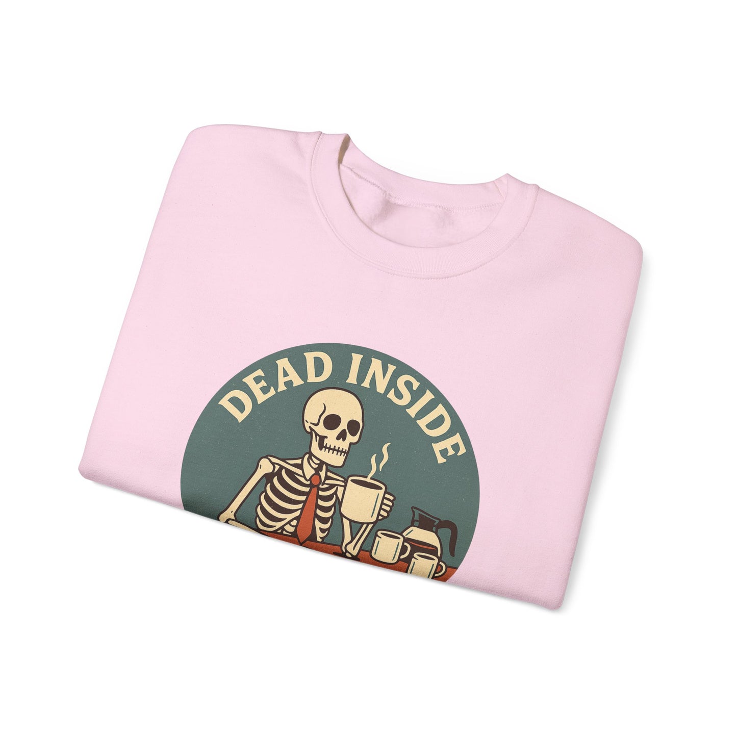 Dead Inside, But Still Coffee, Unisex Heavy Blend™ Crewneck Sweatshirt