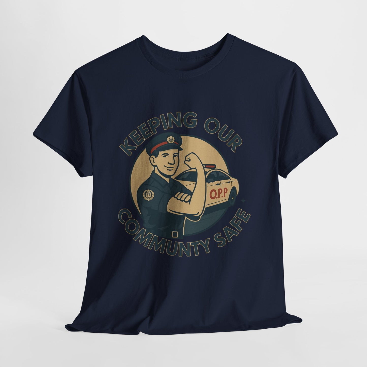 OPP ,Community Safety Tee - Unisex Heavy Cotton Shirt, Support Local Heroes, Great for Appreciation Events, Casual Wear, Everyday Comfort