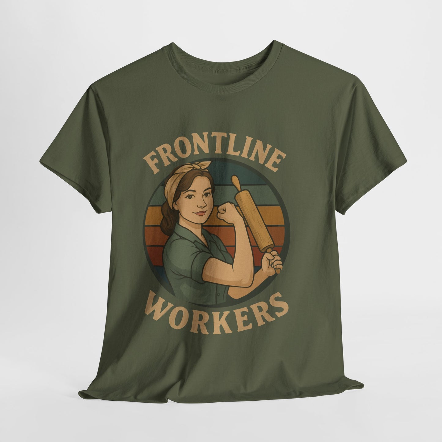 Frontline Workers Unisex Heavy Cotton Tee, Support Essential Workers Shirt, Gratitude Apparel, Healthcare Hero Gift, Everyday Comfort Tee