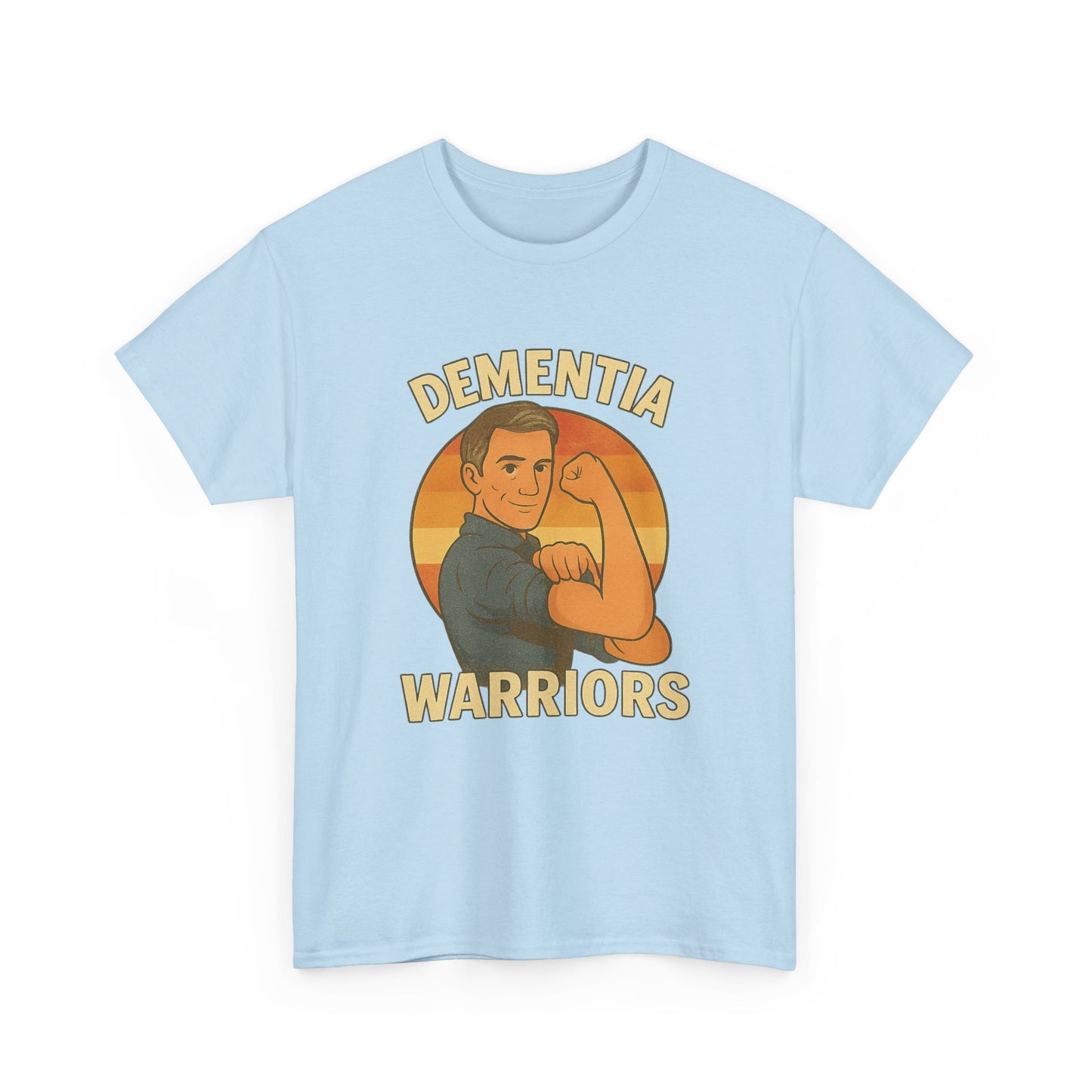 Male , Dementia Warriors Unisex Heavy Cotton Tee | Support, Awareness, Gifts, Advocacy, Comfort Wear