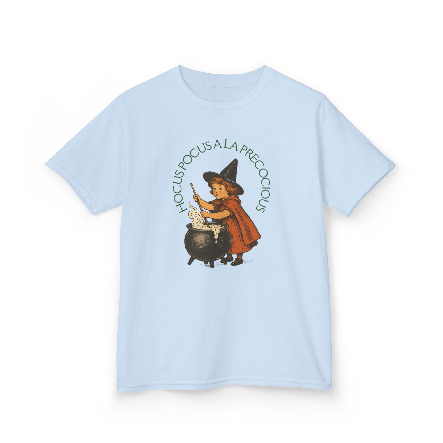 Kids Witchy Halloween Tee , Hocus Pocus a la Precocious, Vintage Style Witch Girl Shirt , Fall Boho Toddler T-Shirt