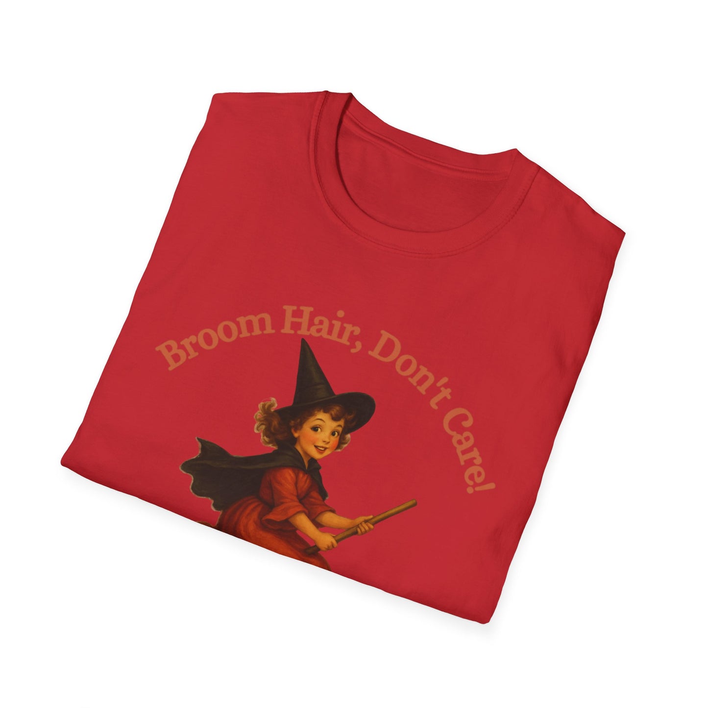Witchy T-Shirt: Broom Hair, Don't Care | Halloween Apparel, Spooky Gift, Unisex Tee, Witch Costume , designer Moonwoven by Luna