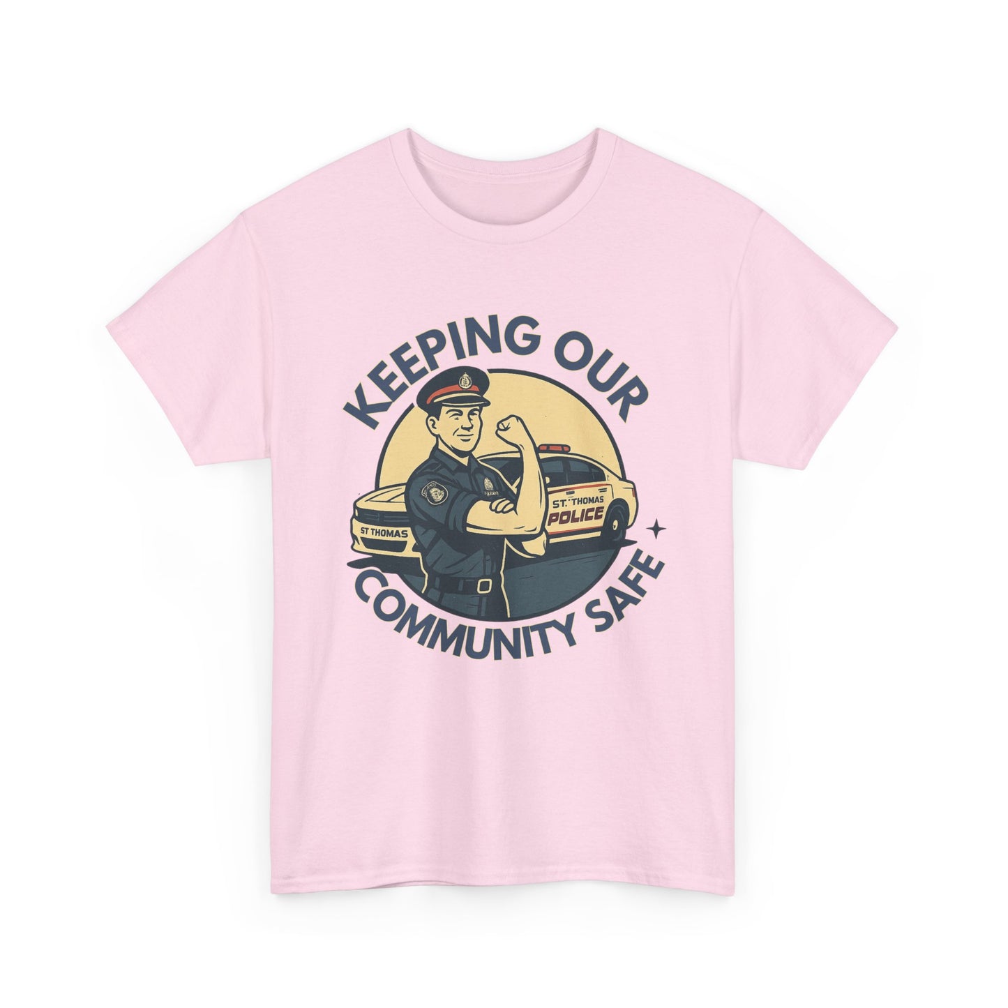 St. Thomas Police, Community Safety Tee, Unisex Cotton Tee, Police Support Shirt, Law Enforcement Gift, Gratitude Apparel