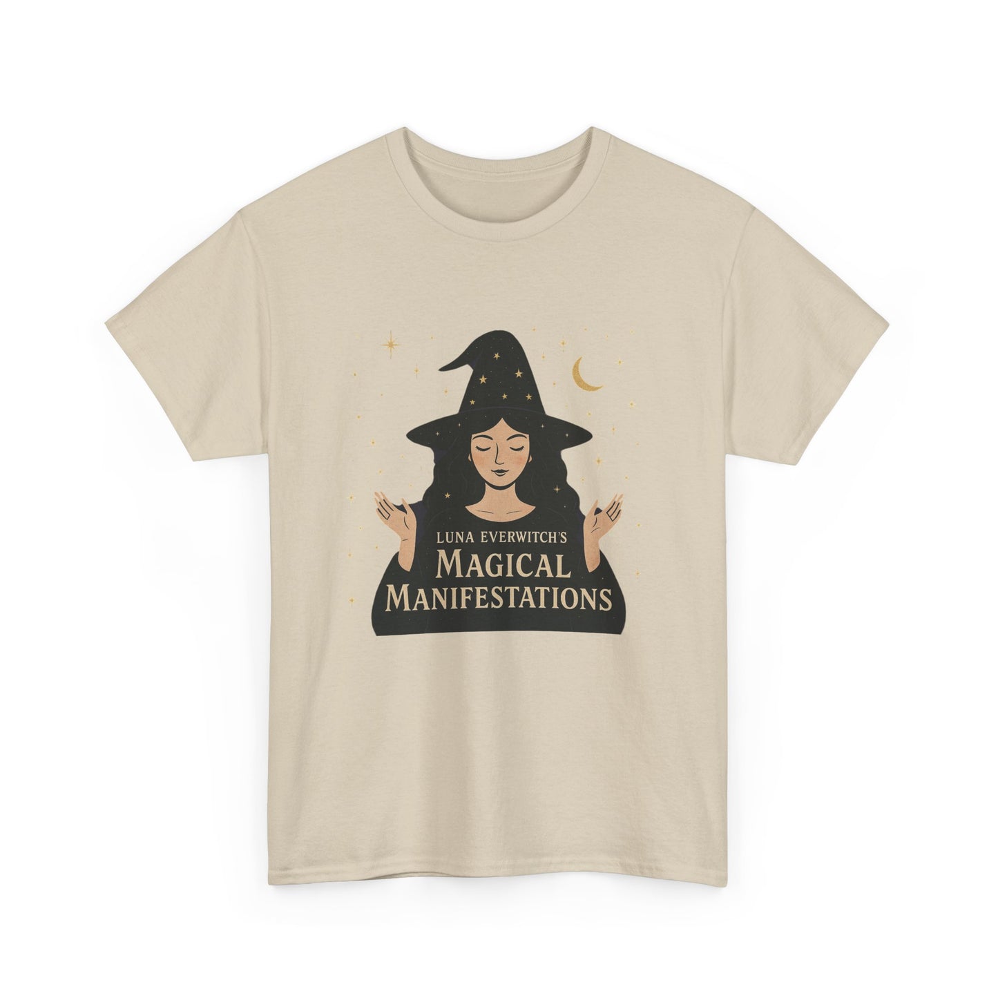 Luna Everwitch’s Magical Manifestations, Vintage Graphic Tee, Unisex Cotton Shirt, Autumn Vibes, Halloween Party Outfit, Comfortable Casual Wear, Perfect Gift
