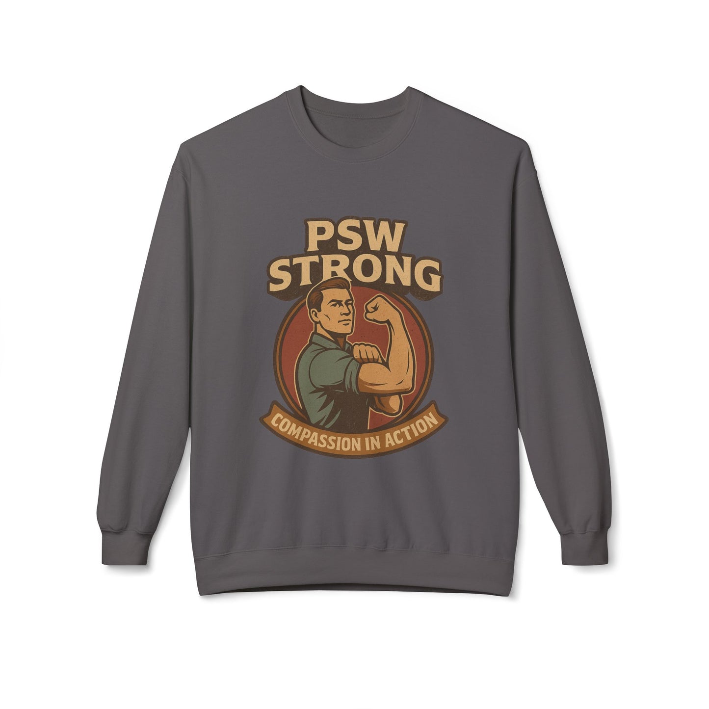 PSW Strong Compassion Crewneck Sweatshirt | Motivational Apparel, Gift for Fitness Lovers, Sportswear, Casual Wear, Inspirational Clothing