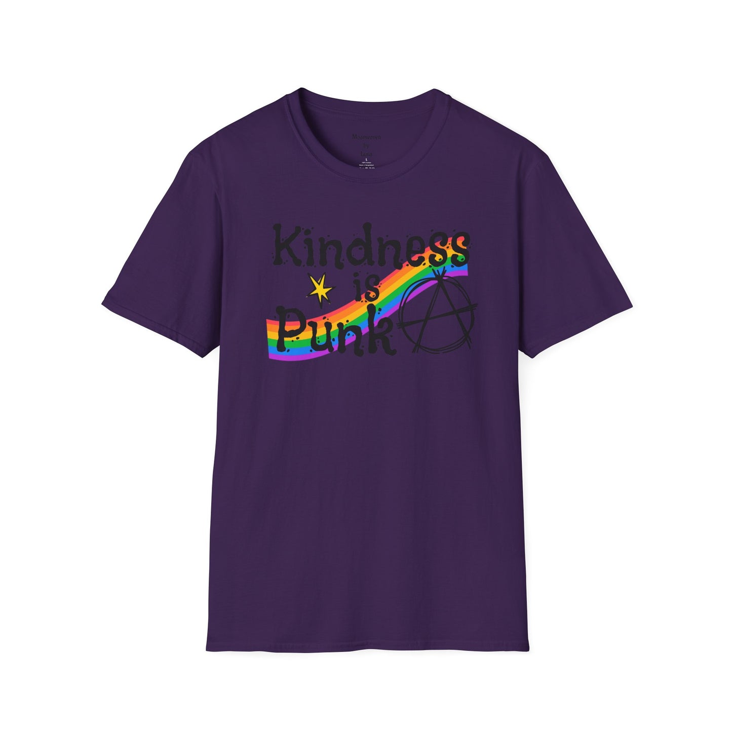 Kindness is Punk T_shirt, design by Moonwoven by Luna