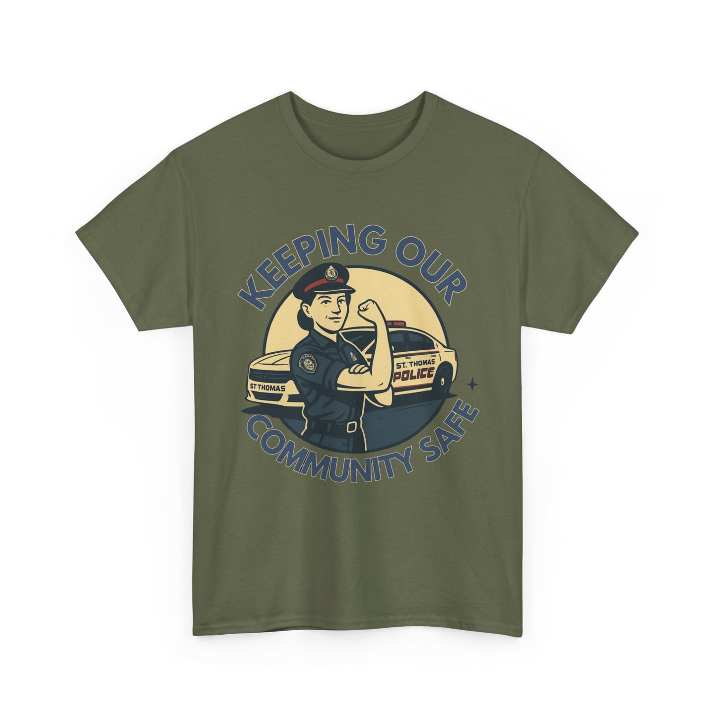 St. Thomas Police, Community Safety Tee - Unisex Cotton T-Shirt for Supporters, Police Appreciation, Everyday Wear, Gifts for Heroes, Fundraising Events