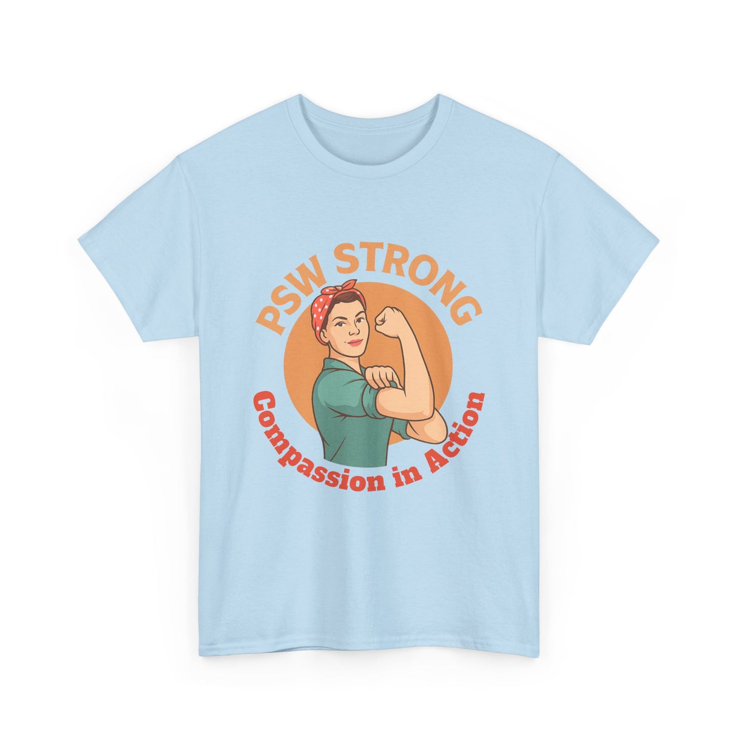 T-Shirt - PSW Strong Unisex Heavy Cotton Tee for Fitness Enthusiasts and Gym Goers