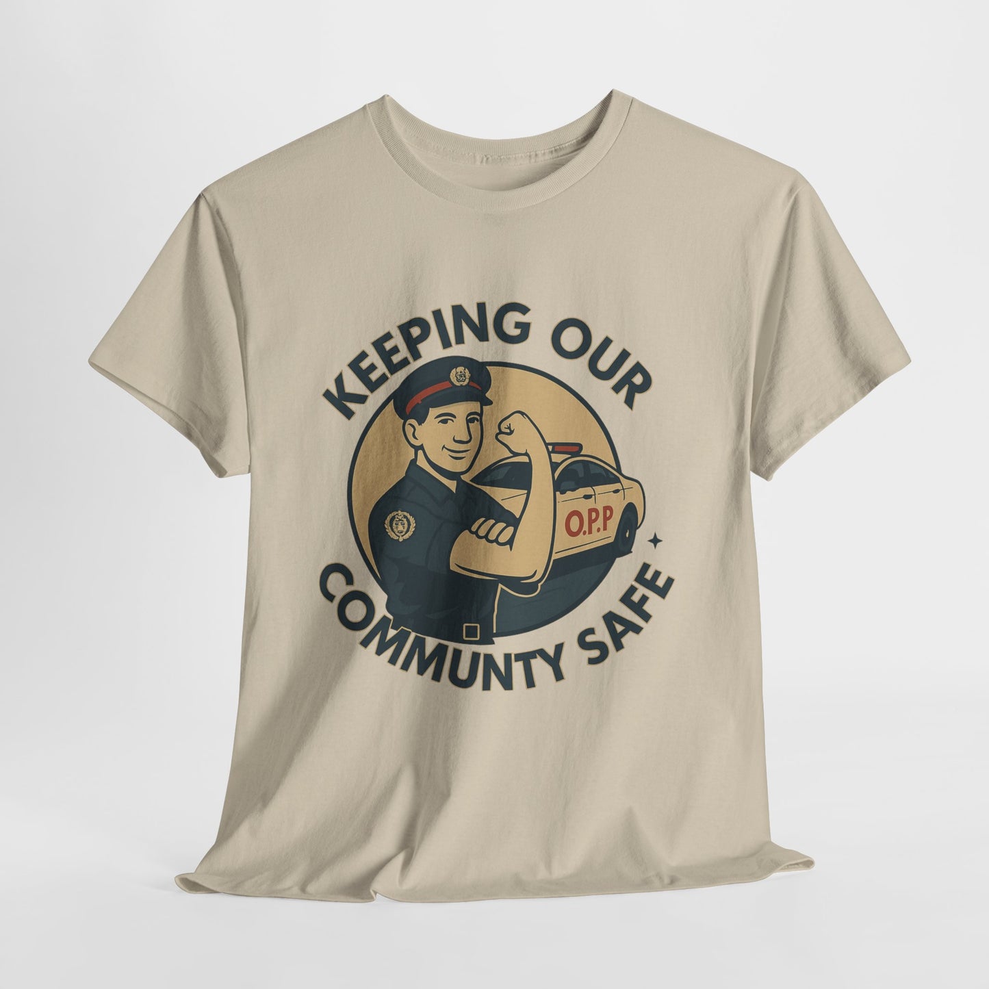 OPP ,Community Safety Tee - Unisex Heavy Cotton Shirt, Support Local Heroes, Great for Appreciation Events, Casual Wear, Everyday Comfort
