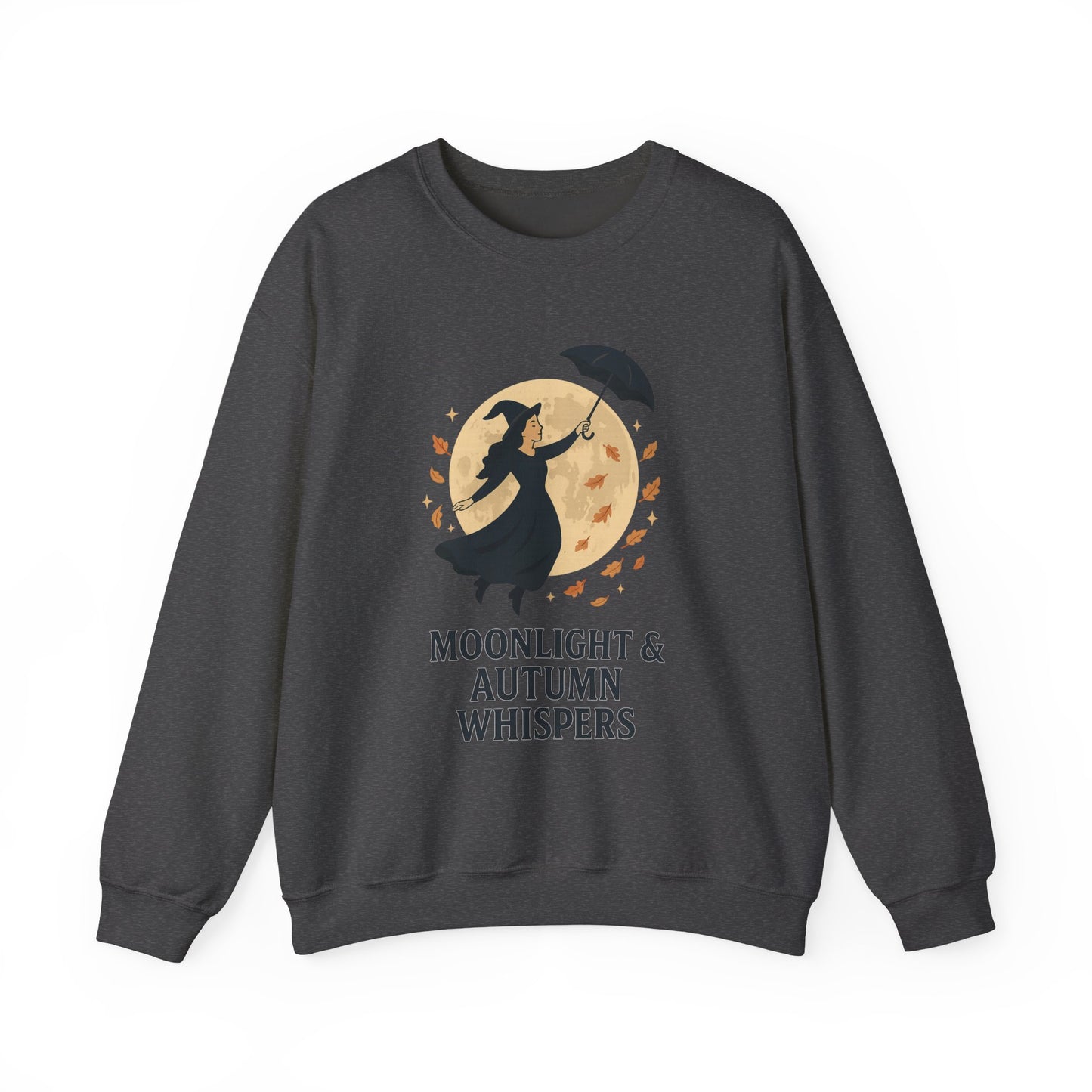 Moonlight & Autumn Whispers Crewneck Sweatshirt, Cozy Fall Sweatshirt, Witchy Sweatshirt, Halloween Apparel, Gift for Her