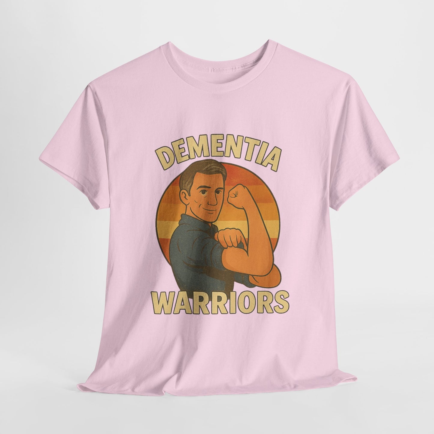 Male , Dementia Warriors Unisex Heavy Cotton Tee | Support, Awareness, Gifts, Advocacy, Comfort Wear
