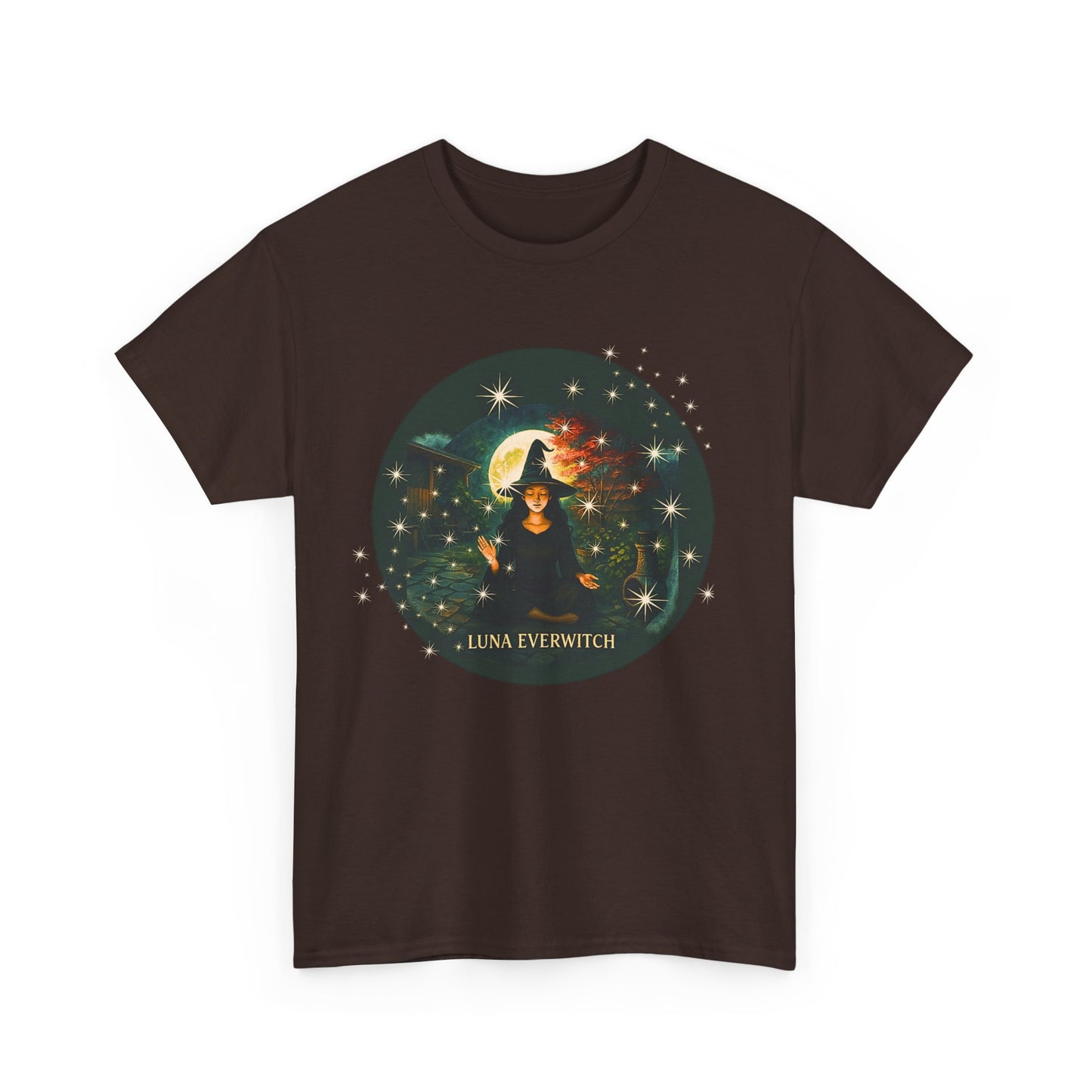 Backyard Manifestations with Luna Everwitch ,Heavy Cotton Tee, Unisex Starry T-Shirt, Celestial Aesthetic Shirt,