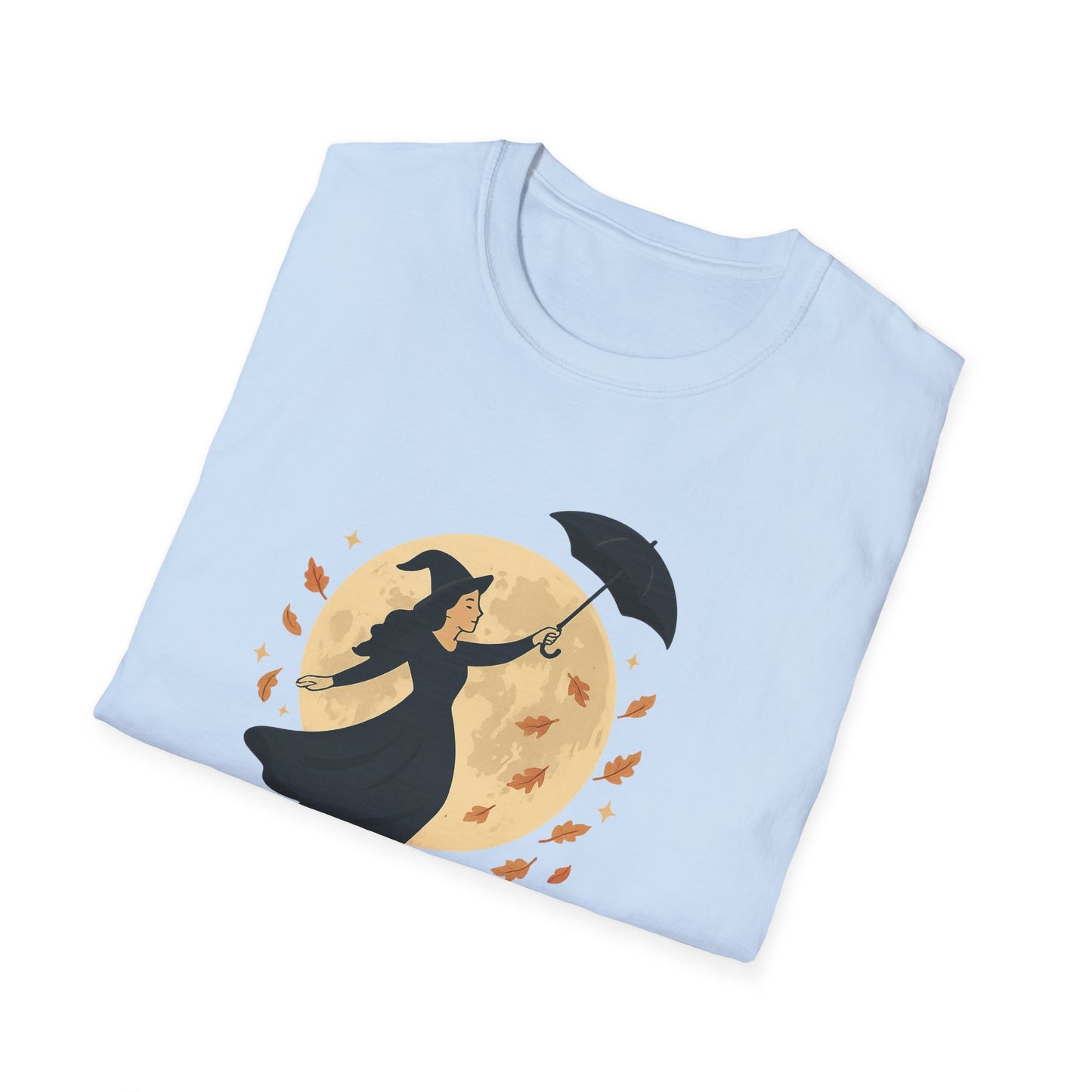 Moonlight & Autumn Whispers T-Shirt, Fall Fashion, Witch Theme Tee, Spooky Season Gift, Cozy Casual Wear, Halloween Outfit