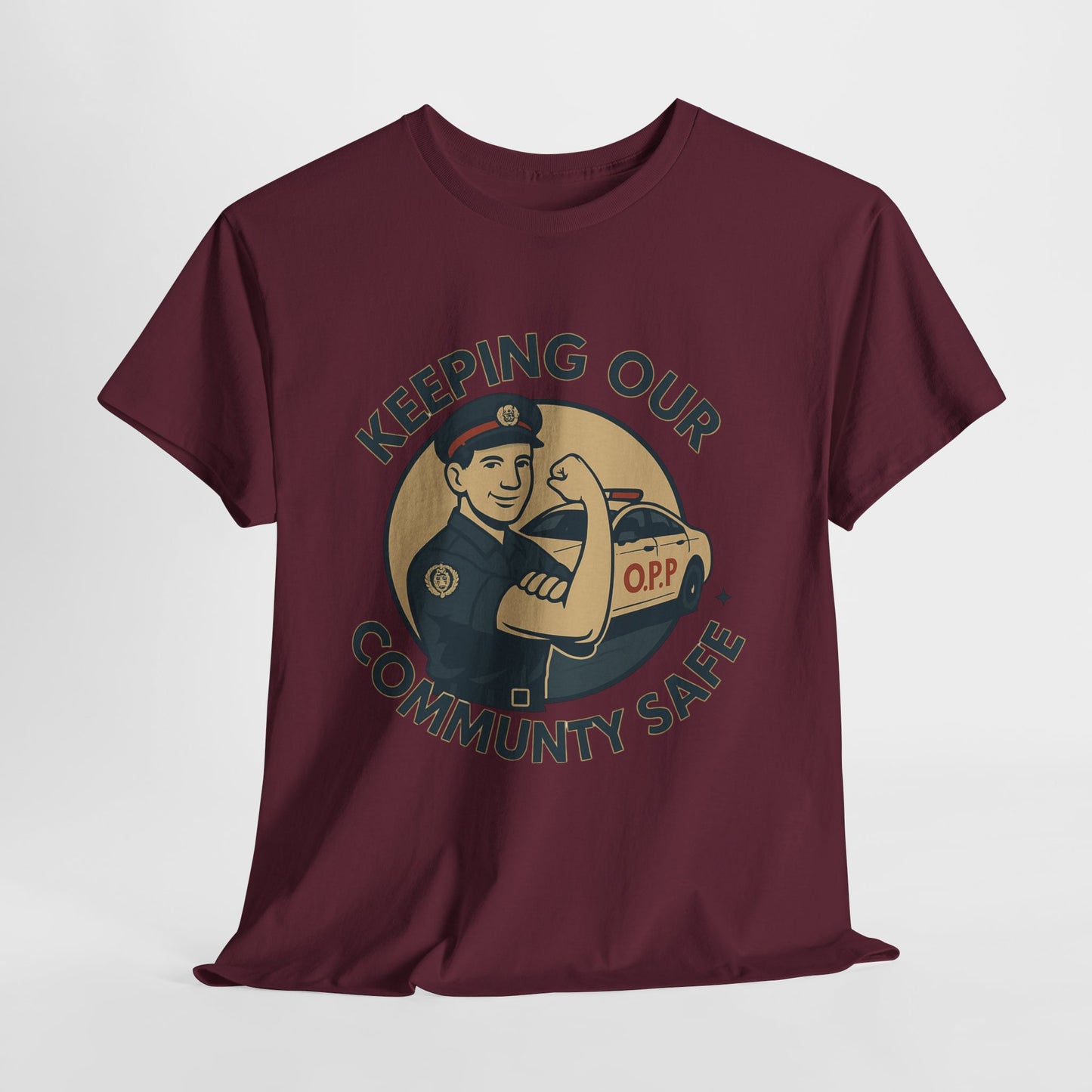 OPP ,Community Safety Tee - Unisex Heavy Cotton Shirt, Support Local Heroes, Great for Appreciation Events, Casual Wear, Everyday Comfort