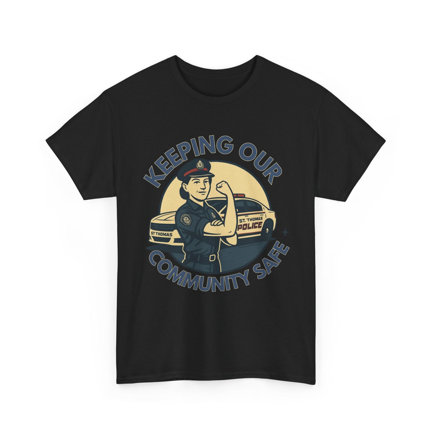 St. Thomas Police, Community Safety Tee - Unisex Cotton T-Shirt for Supporters, Police Appreciation, Everyday Wear, Gifts for Heroes, Fundraising Events