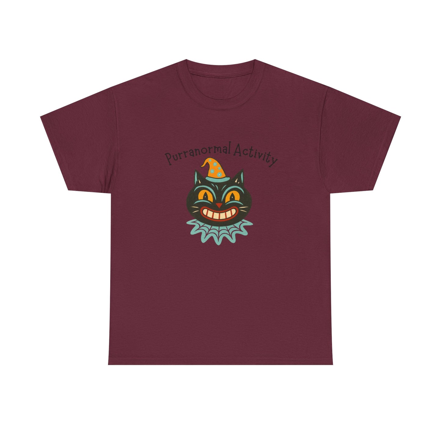 Vintage Black Cat T-Shirt , Purranormal Activity Retro Halloween Tee