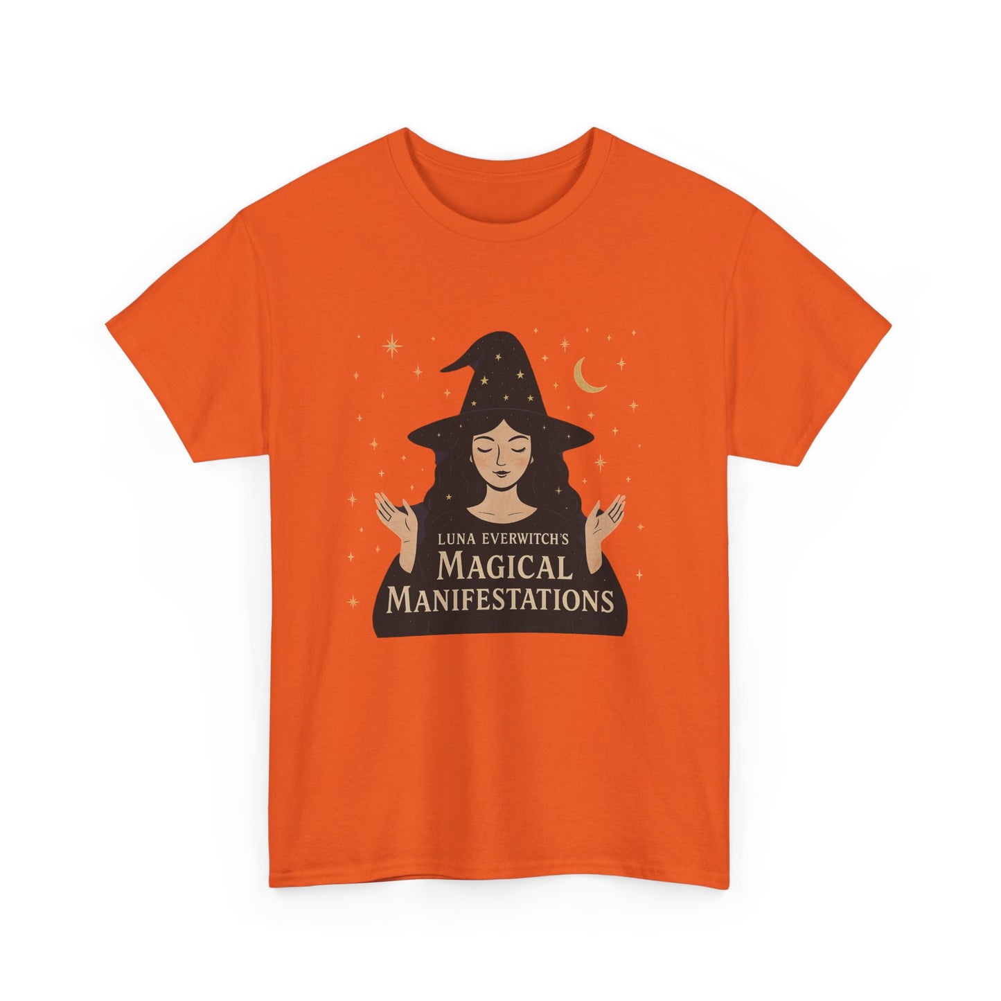 Luna Everwitch’s Magical Manifestations, Vintage Graphic Tee, Unisex Cotton Shirt, Autumn Vibes, Halloween Party Outfit, Comfortable Casual Wear, Perfect Gift