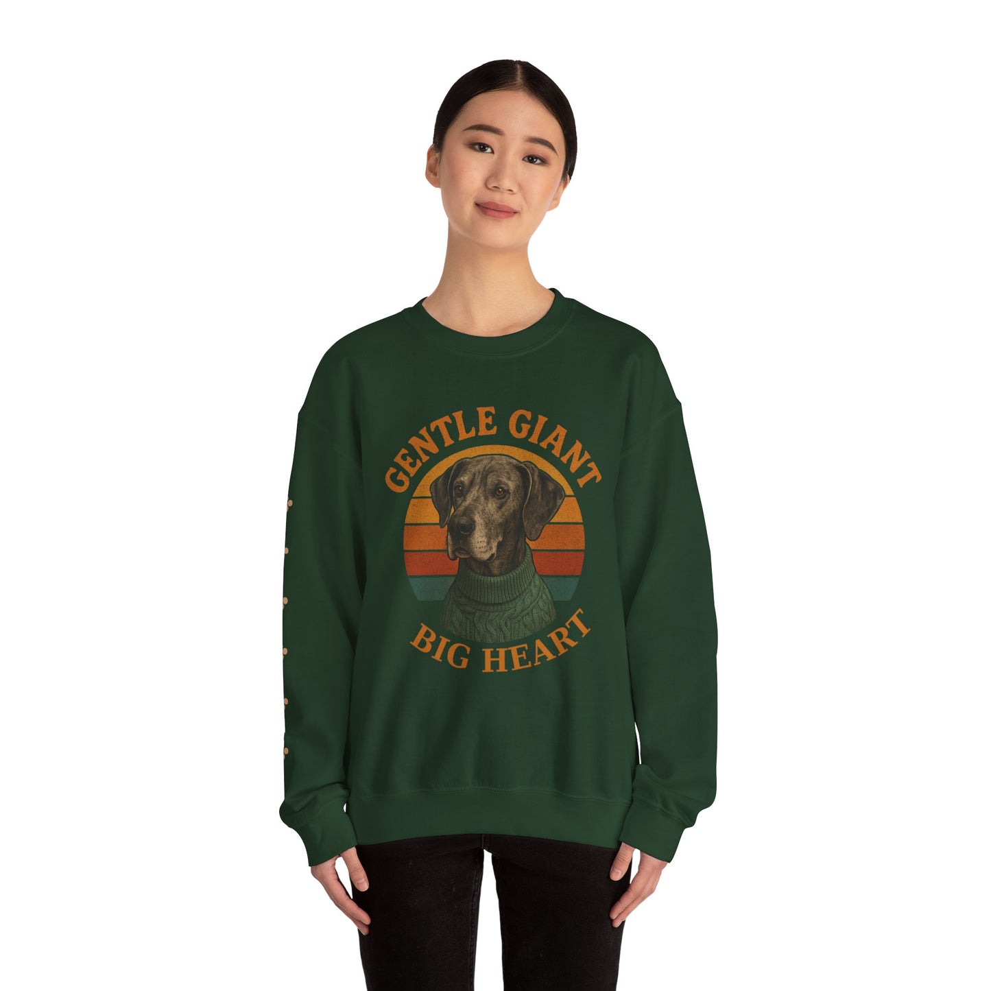 Great Dane, Gentle Giant Big Heart ,Unisex Heavy Blend™ Crewneck Sweatshirt