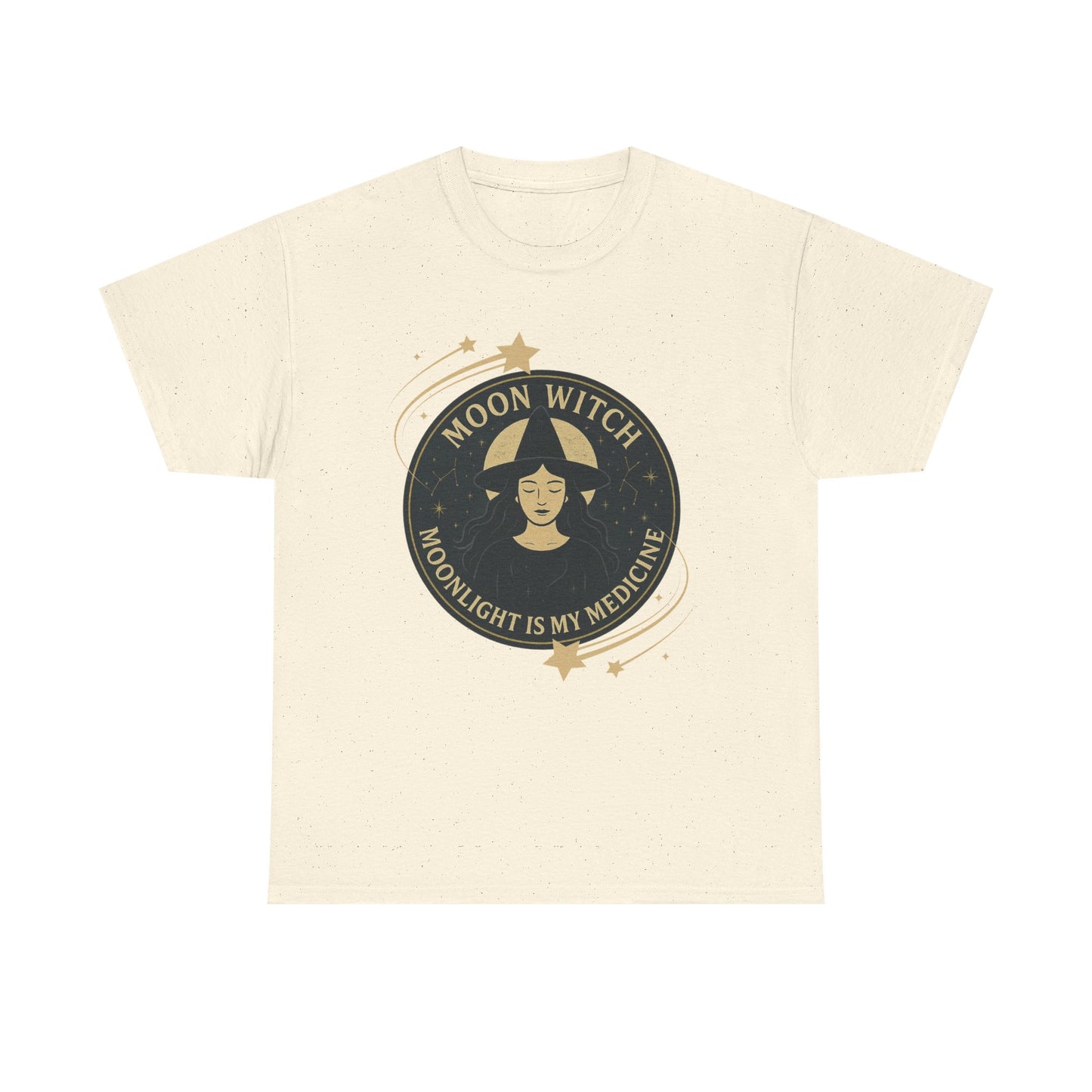 Moon Witch Heavy Cotton Tee | Perfect for Witchy Vibes, Gifts for Witch Lovers, Magical Occasions, Astrology Fashion, Witchy Apparel