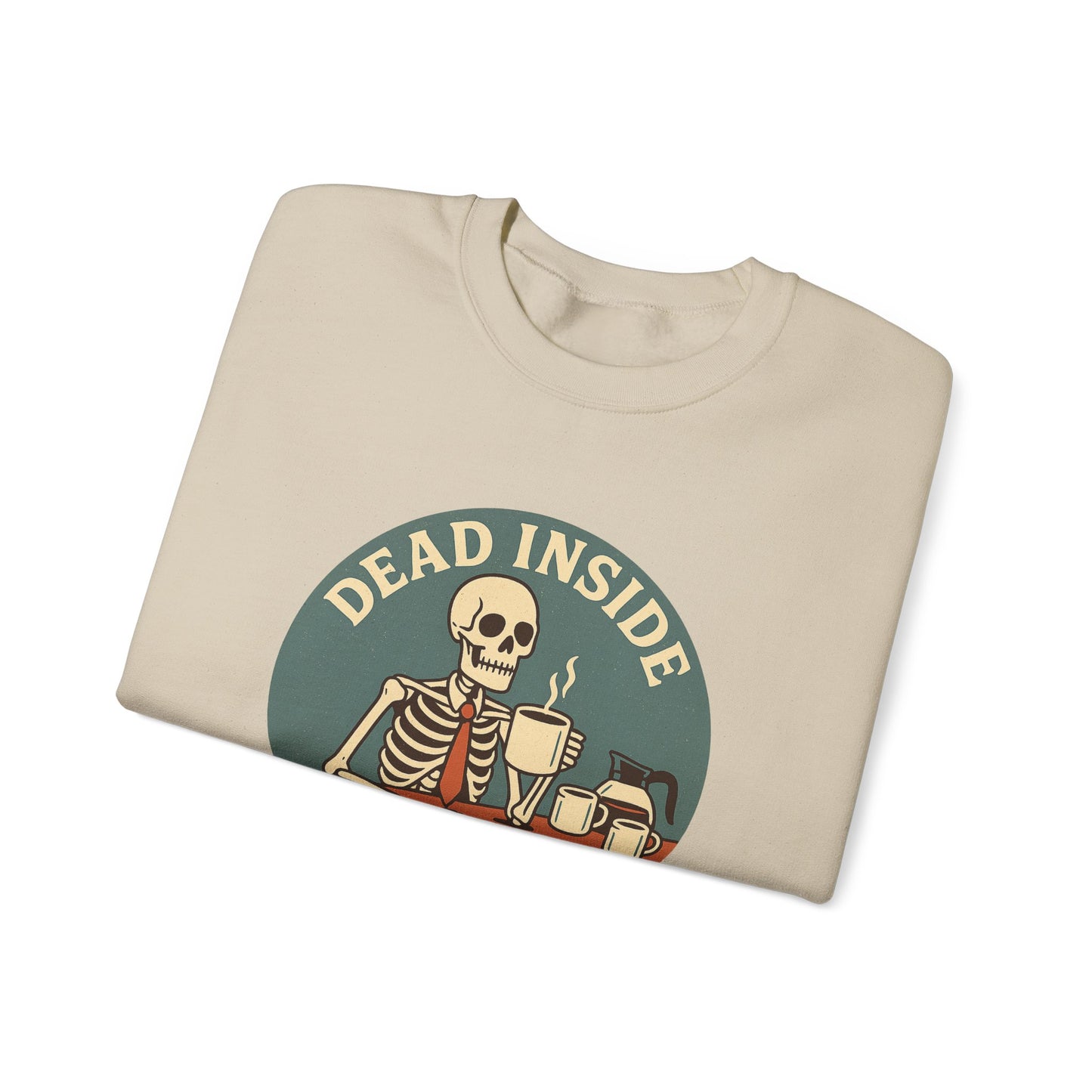 Dead Inside, But Still Coffee, Unisex Heavy Blend™ Crewneck Sweatshirt