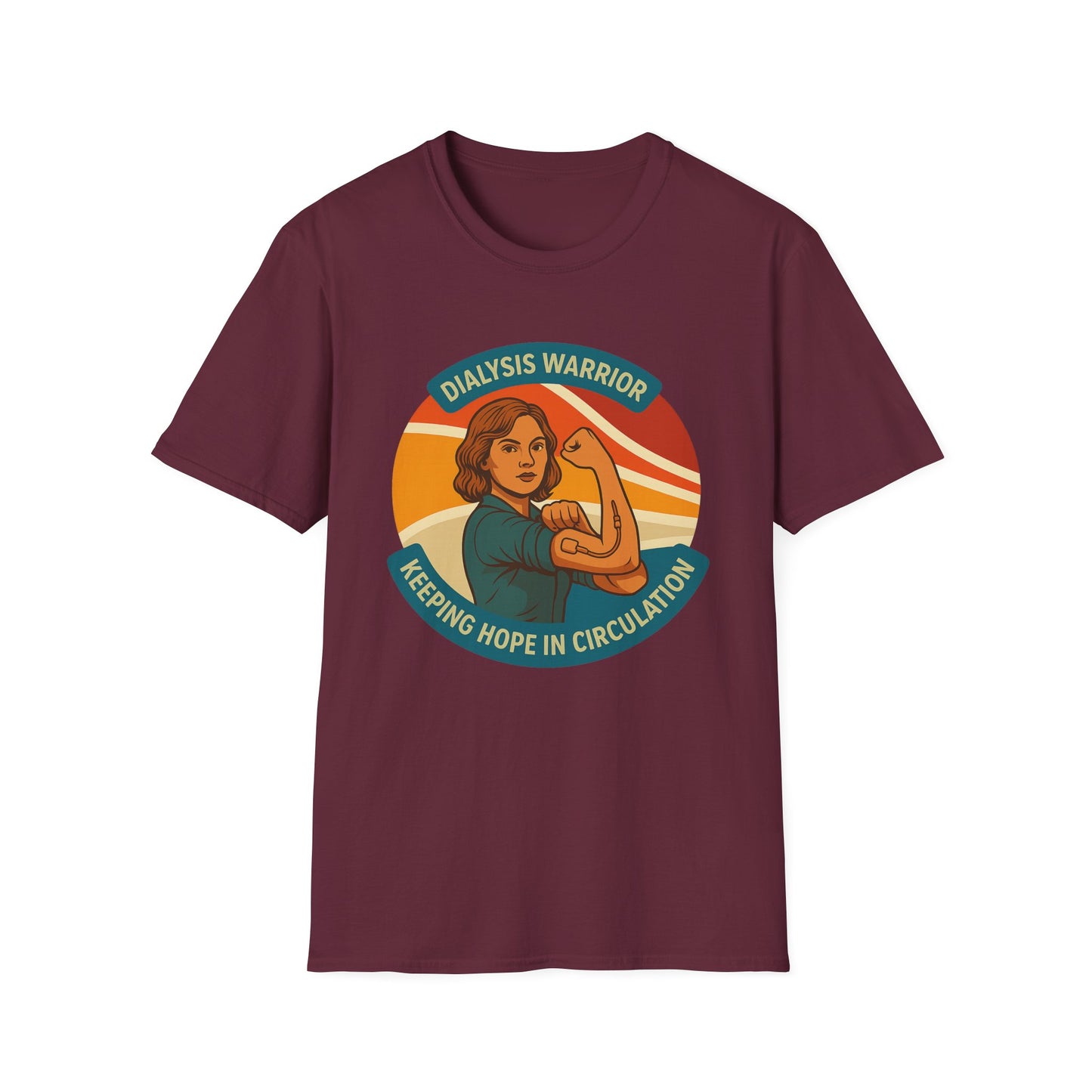 Dialysis Warriors Unisex T-Shirt, Keeping Hope in Circulation, Moonwoven by Luna, Awareness Apparel for Fighters, Chronic Illness Support