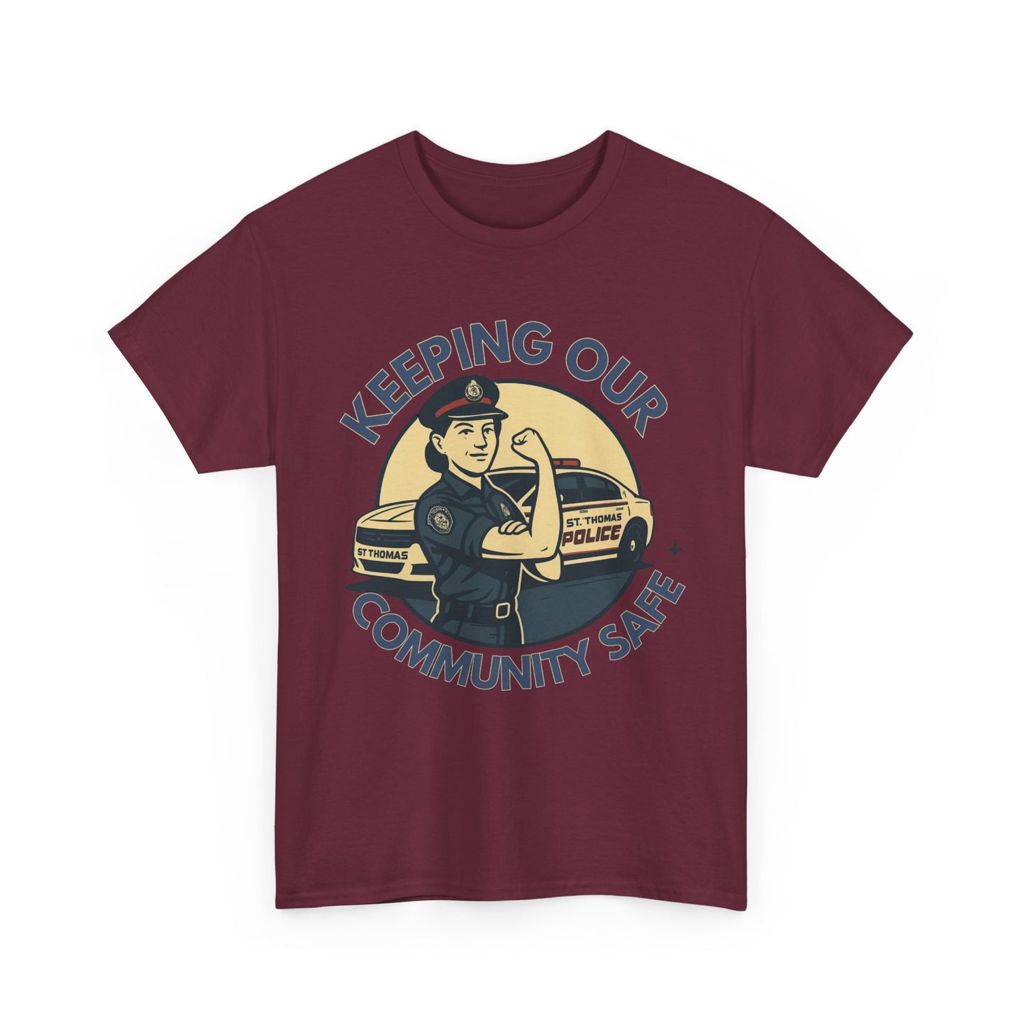 St. Thomas Police, Community Safety Tee - Unisex Cotton T-Shirt for Supporters, Police Appreciation, Everyday Wear, Gifts for Heroes, Fundraising Events