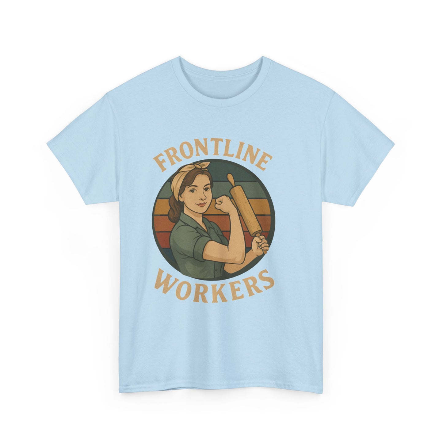 Frontline Workers Unisex Heavy Cotton Tee, Support Essential Workers Shirt, Gratitude Apparel, Healthcare Hero Gift, Everyday Comfort Tee