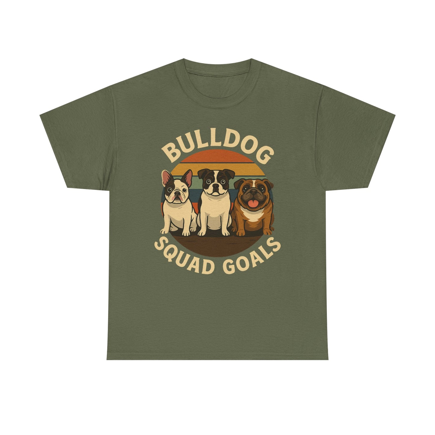 Bulldog Squad Goals Tee, Funny Pet Lovers Shirt, Unisex Cotton Tee, Dog Lover Gift, Bulldog Appreciation T-Shirt