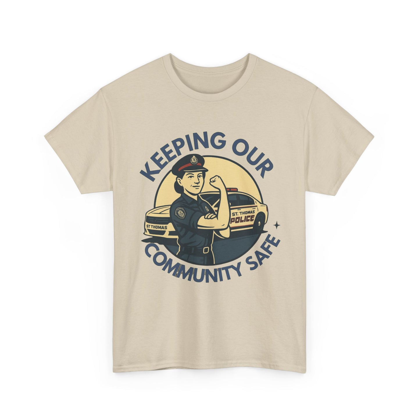 St. Thomas Police, Community Safety Tee - Unisex Cotton T-Shirt for Supporters, Police Appreciation, Everyday Wear, Gifts for Heroes, Fundraising Events