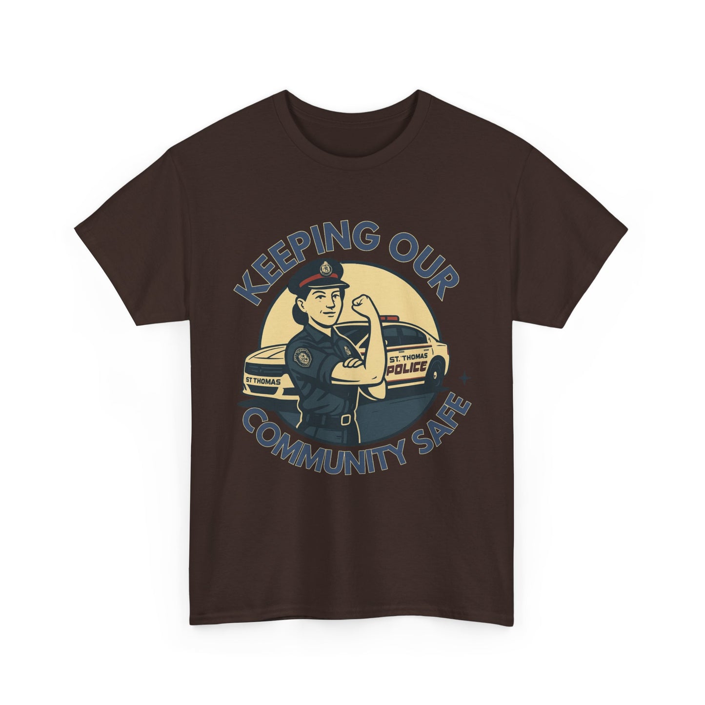 St. Thomas Police, Community Safety Tee - Unisex Cotton T-Shirt for Supporters, Police Appreciation, Everyday Wear, Gifts for Heroes, Fundraising Events