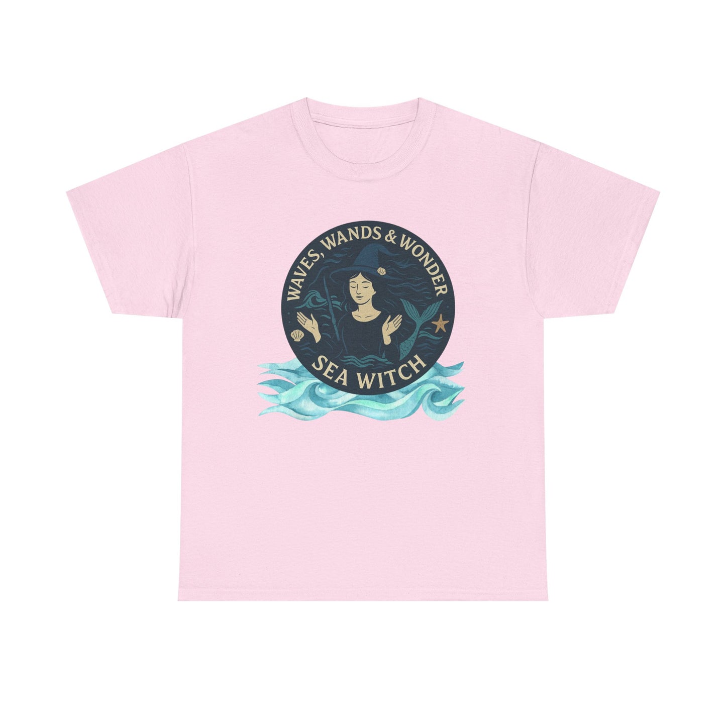 Sea Witch Unisex Tee, Ocean Sorceress T-shirt, Moonwoven by Luna, Sea Witch Shirt, Beach Goth Tee, Sea Witch Gift, Heavy Cotton Tshirt