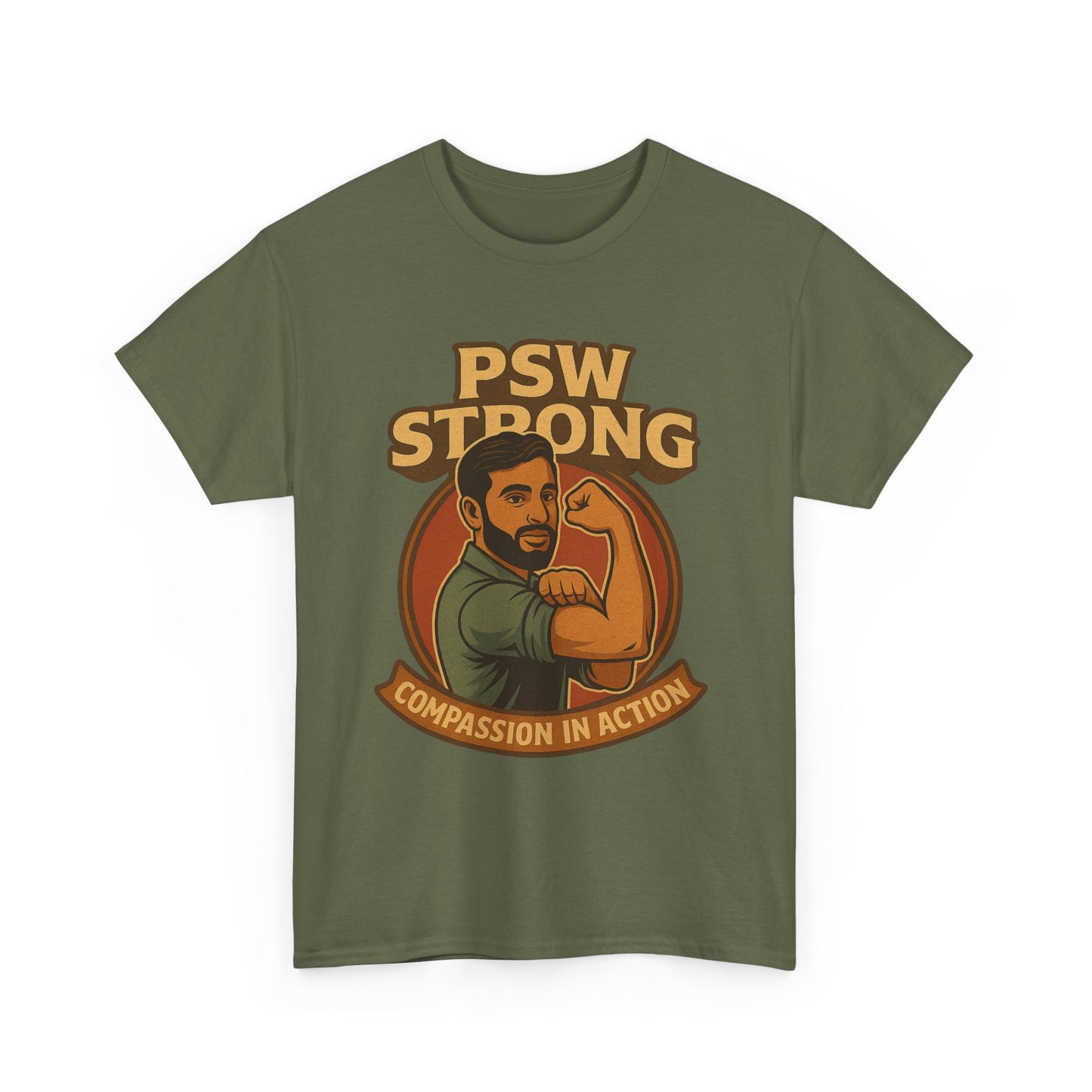 PSW Strong Compassionate Unisex Tee, Motivational Shirt, Gift for Caregivers, Everyday Wear, Empowerment Apparel, Support T-Shirt