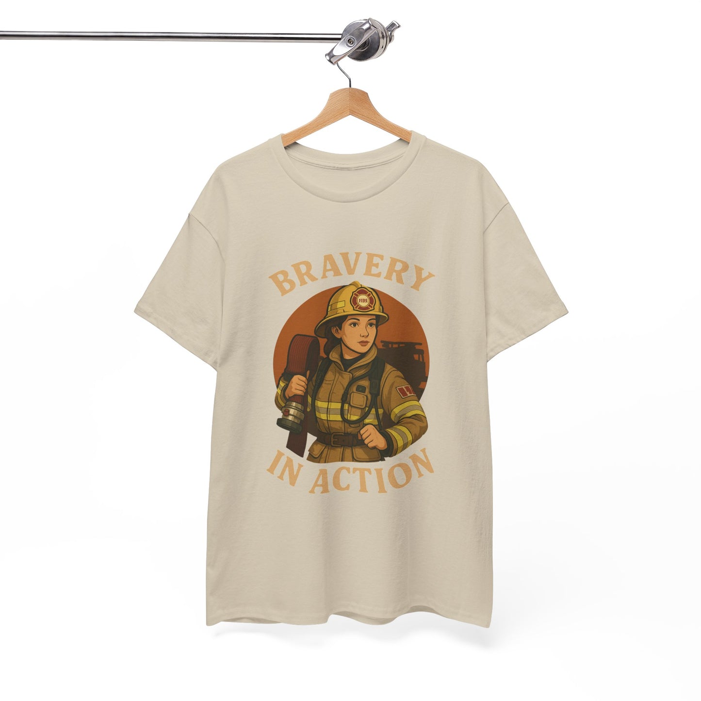 Fire Fighter Graphic Tee - Bravery in Action by Moonwoven by Luna