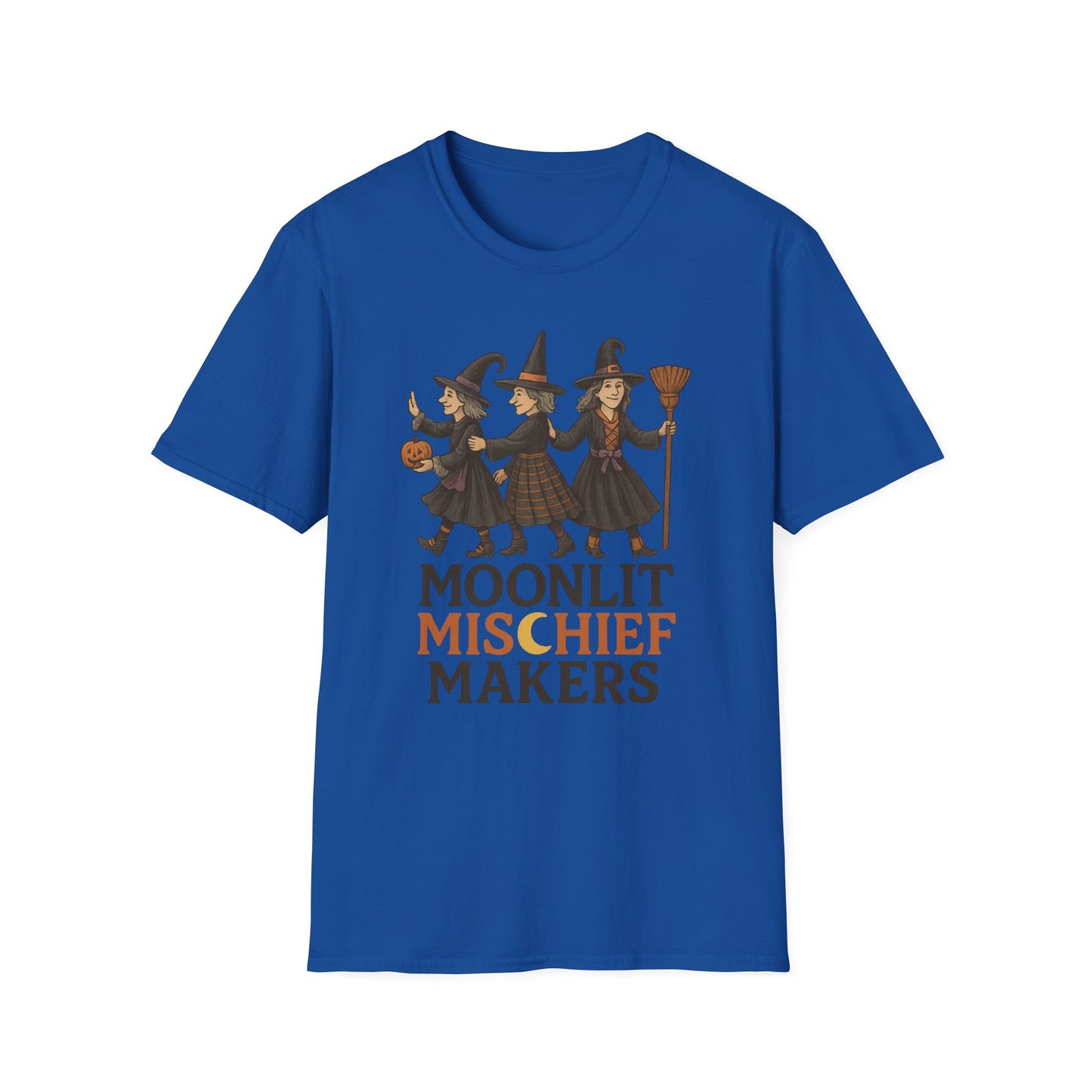 Moonlit Mischief Makers T-Shirt | Halloween, Witch Costume Tee, Unisex Graphic Shirt, Cute Halloween Outfit, Fall Fashion