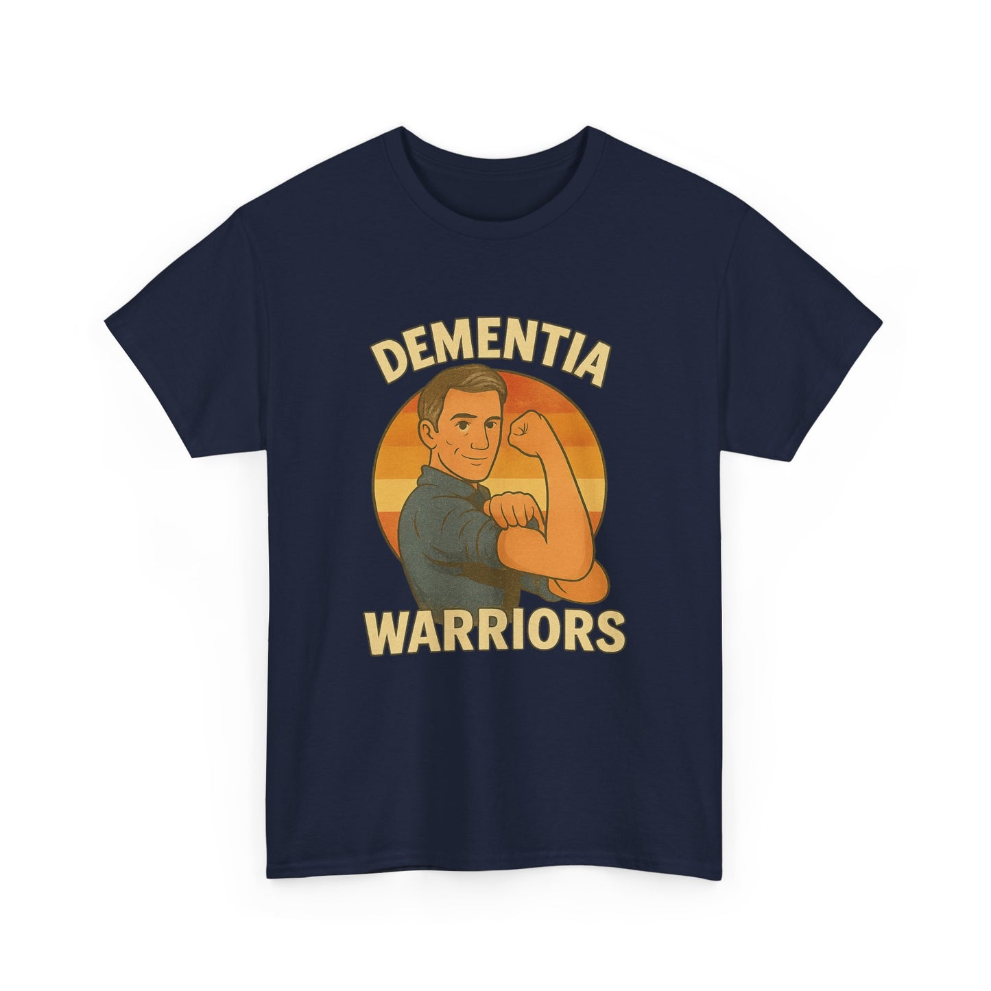 Male , Dementia Warriors Unisex Heavy Cotton Tee | Support, Awareness, Gifts, Advocacy, Comfort Wear