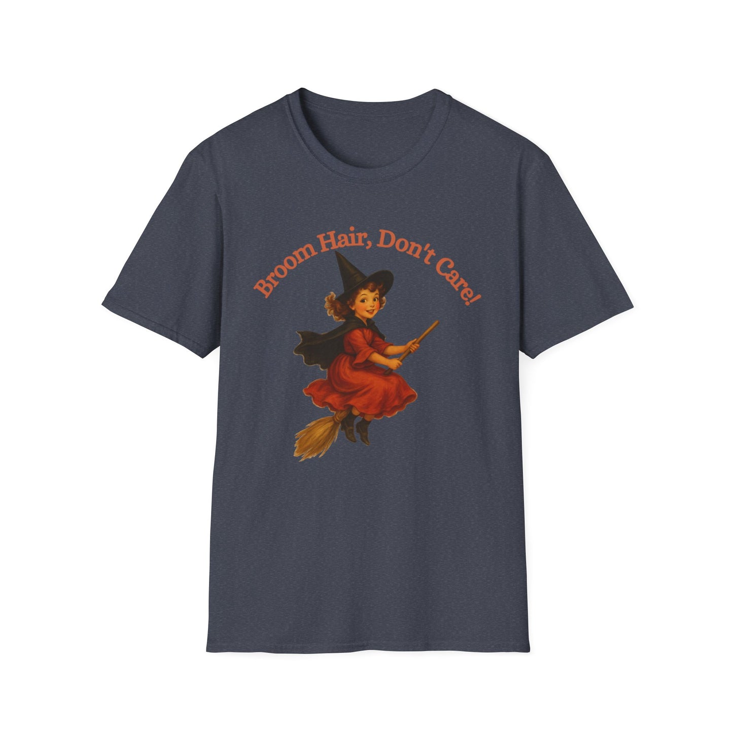 Witchy T-Shirt: Broom Hair, Don't Care | Halloween Apparel, Spooky Gift, Unisex Tee, Witch Costume , designer Moonwoven by Luna
