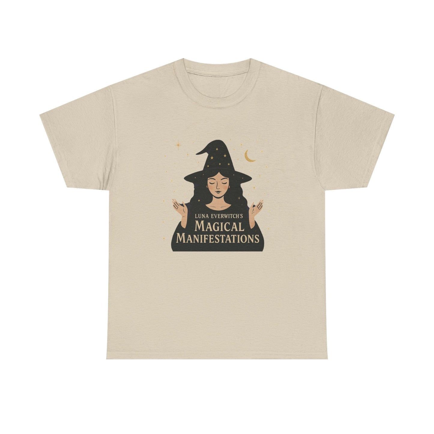 Luna Everwitch’s Magical Manifestations, Vintage Graphic Tee, Unisex Cotton Shirt, Autumn Vibes, Halloween Party Outfit, Comfortable Casual Wear, Perfect Gift