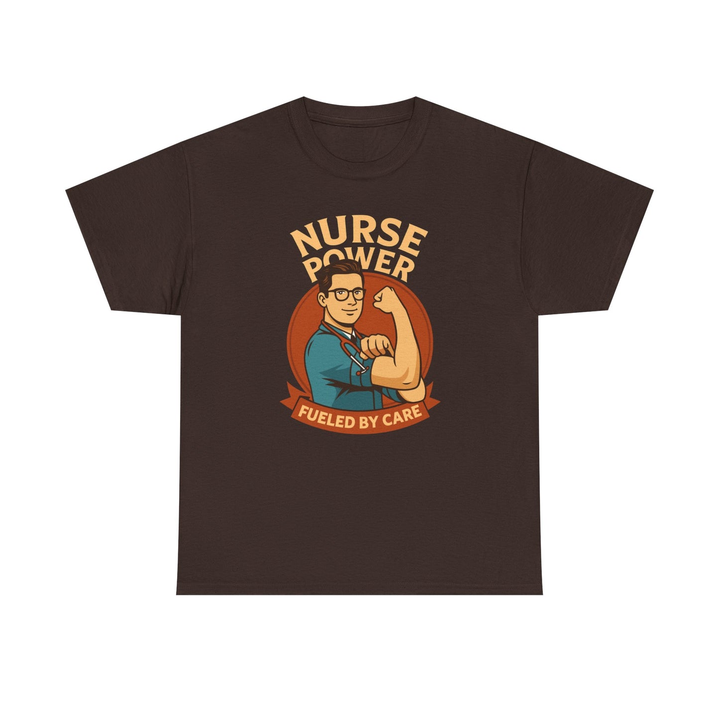 Nurse Power, Fueled by Care t-shirt, designed by Moonwoven by Luna ,part of her Care Givers Collection
