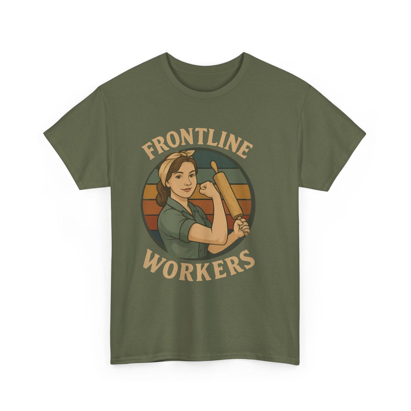 Frontline Workers Unisex Heavy Cotton Tee, Support Essential Workers Shirt, Gratitude Apparel, Healthcare Hero Gift, Everyday Comfort Tee