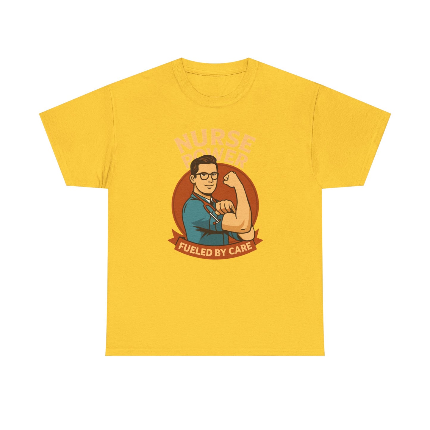 Nurse Power, Fueled by Care t-shirt, designed by Moonwoven by Luna ,part of her Care Givers Collection
