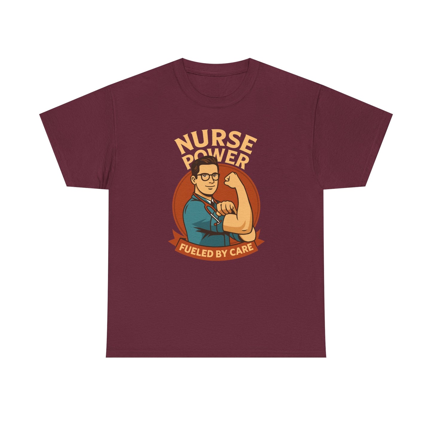 Nurse Power, Fueled by Care t-shirt, designed by Moonwoven by Luna ,part of her Care Givers Collection
