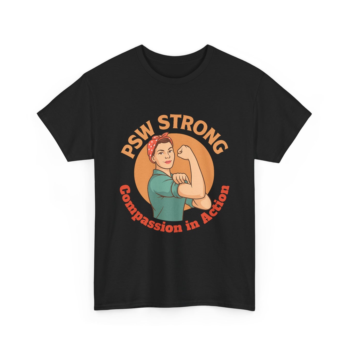 T-Shirt - PSW Strong Unisex Heavy Cotton Tee for Fitness Enthusiasts and Gym Goers
